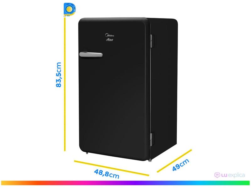 Frigobar Midea 95L Preto Ônix Retrô - Frigobar - Magazine Luiza